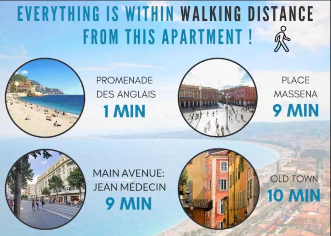 Stunning Flat By The Beach, Carre D'Or-Negresco Nizza Exterior foto